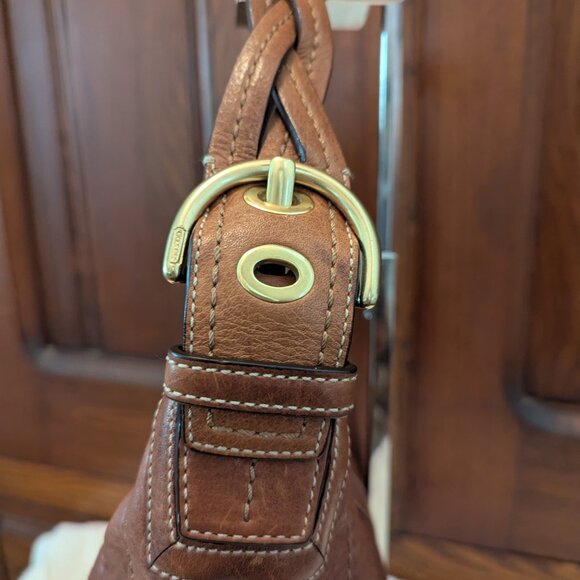 Coach Vtg Dylan Soho Pebbled Leather Hobo Bag Braided Handle - Picture 4 of 12